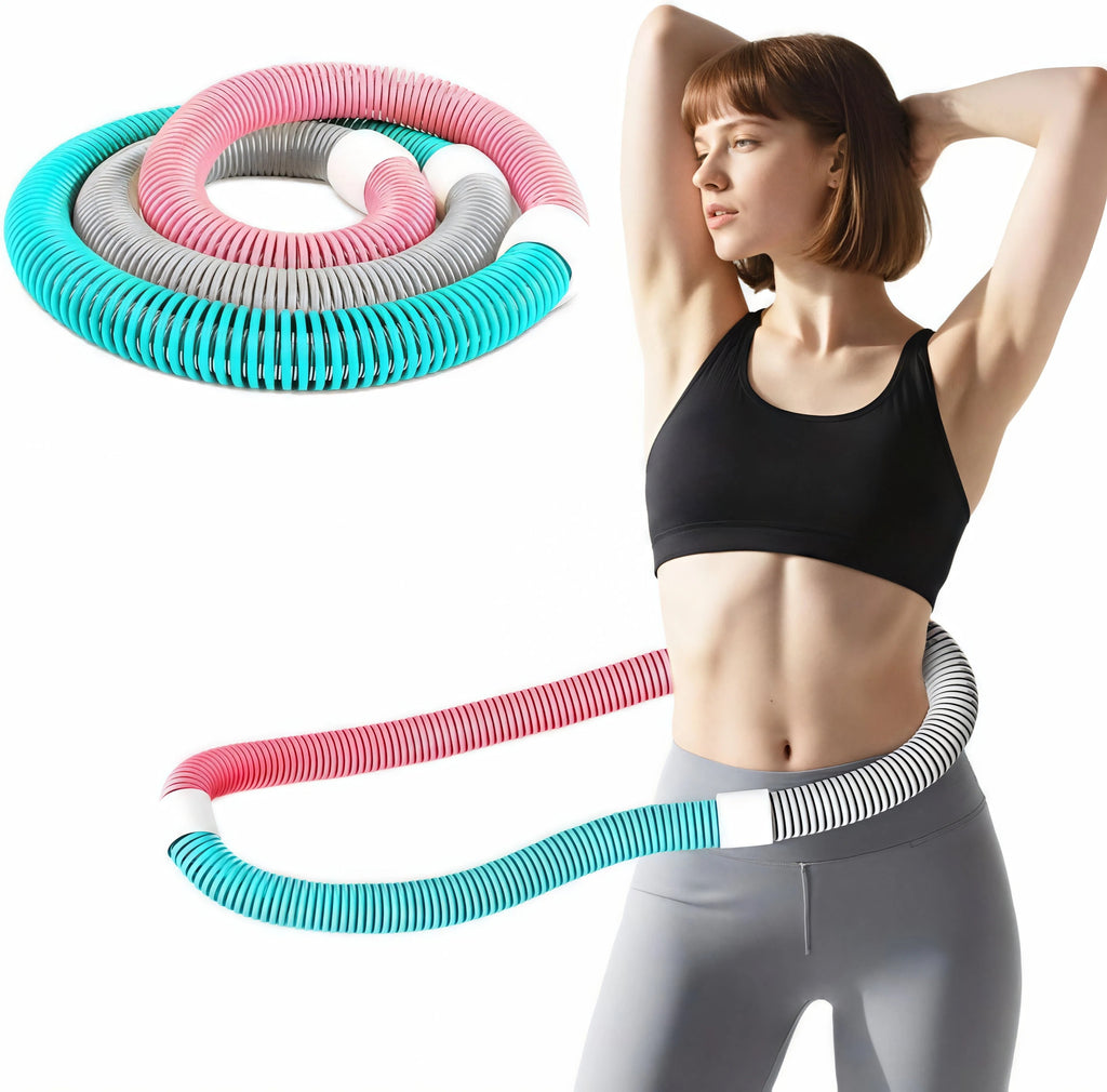 StarkBromaker Weighted Soft Spring Hula Hoop for Adults – 3.3lb Foldable Fitness Hoop, Waist-Friendly Design, Portable Slimming Exercise Equipment for Home and Travel, Weighted Hula Hoops, Workout Equipment